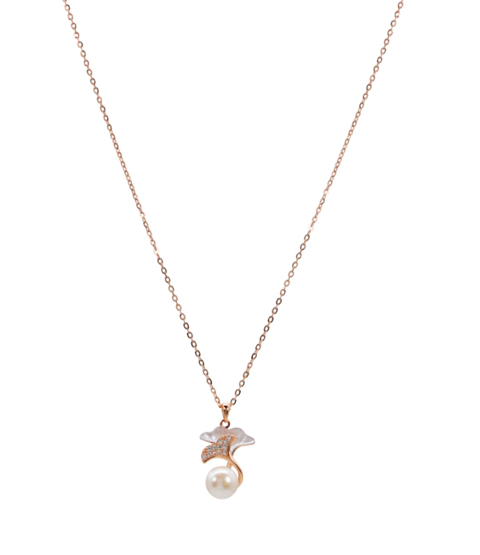 Lustrous Pearl Cluster Chain Pendant