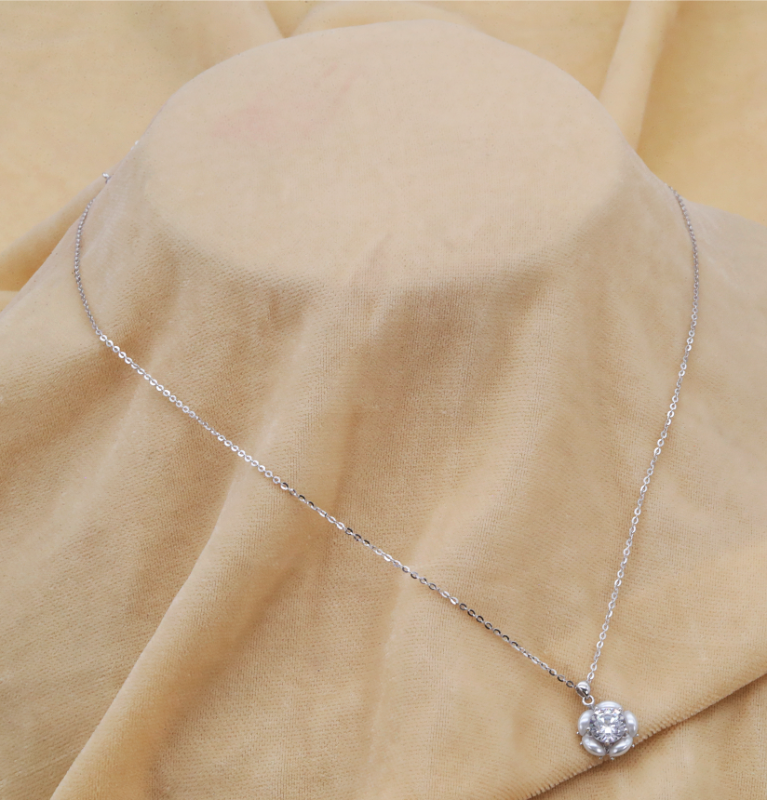 Luminous Pearl Blossom Chain Pendant