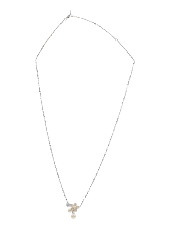 Graceful Pearl Blossom Chain Pendant
