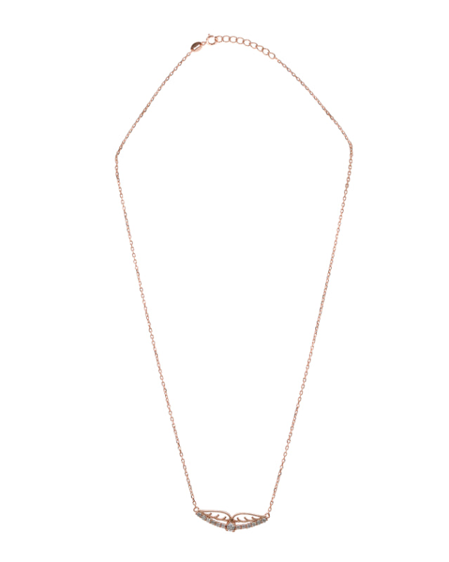 Rose-Glow Wings Chain Pendant