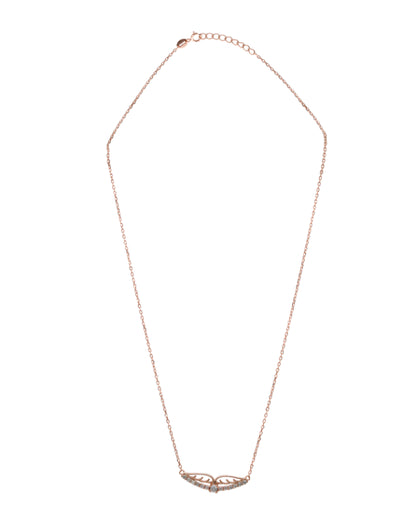 Rose-Glow Wings Chain Pendant