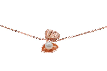 Ocean’s Rose Pearl Chain Pendant
