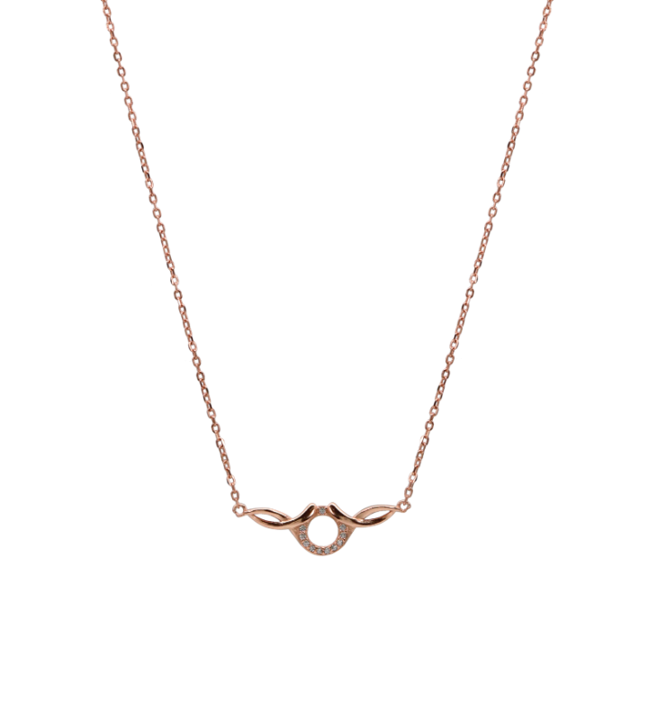Rose-Glow Infinite Loop Chain Pendant
