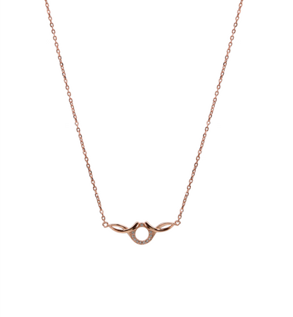 Rose-Glow Infinite Loop Chain Pendant