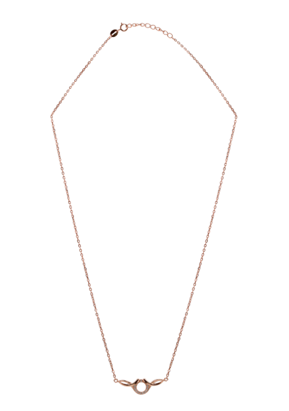 Rose-Glow Infinite Loop Chain Pendant