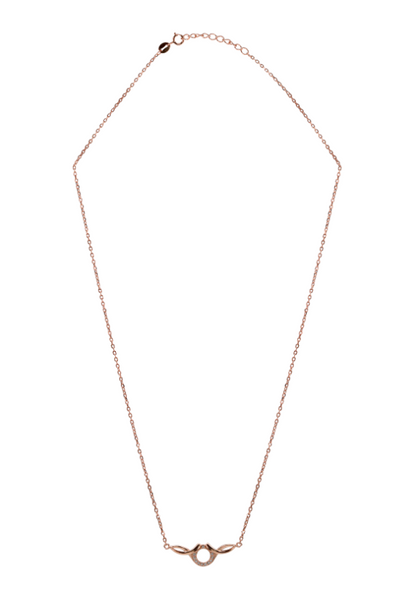 Rose-Glow Infinite Loop Chain Pendant