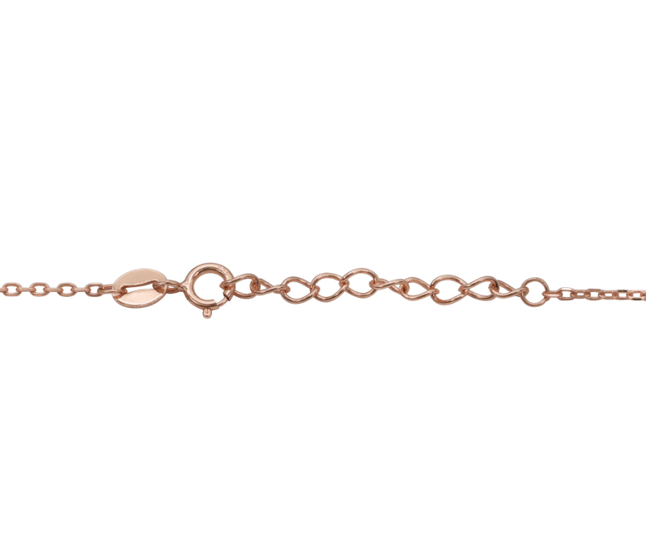 Rose-Glow Infinite Loop Chain Pendant