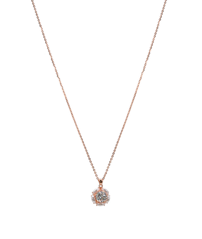 Rose-Glow Starburst Chain Pendant