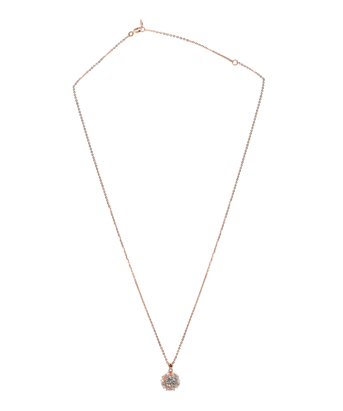 Rose-Glow Starburst Chain Pendant