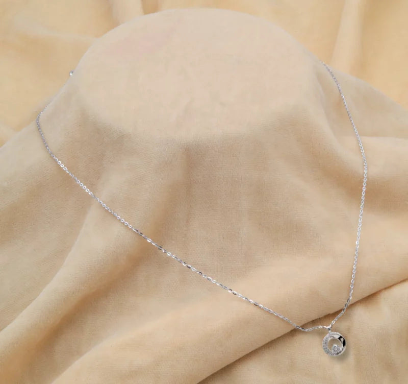 Solitaire Orbit Chain Pendant