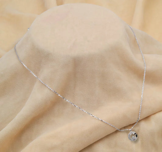 Solitaire Orbit Chain Pendant