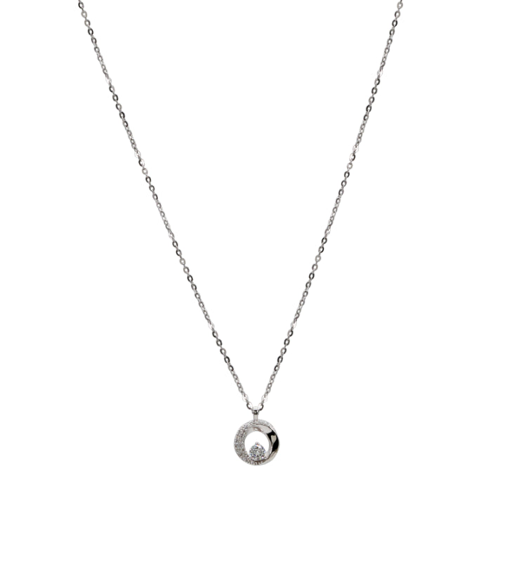 Solitaire Orbit Chain Pendant