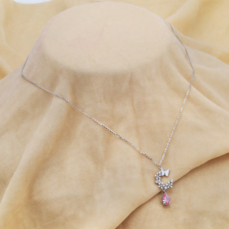Crimson Teardrop Chain Pendant
