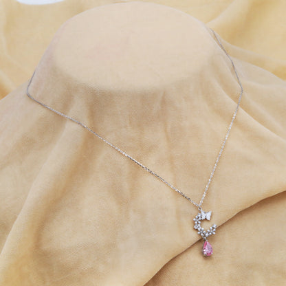 Crimson Teardrop Chain Pendant