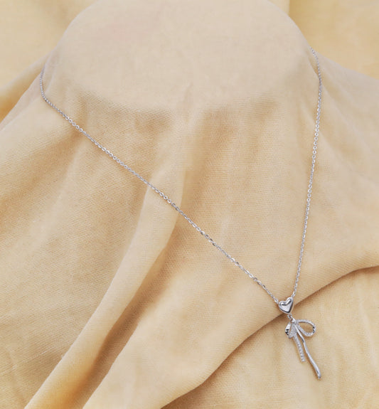 Graceful Bow Chain Pendant