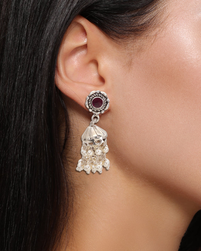 Ruby Rhapsody Jhumkas