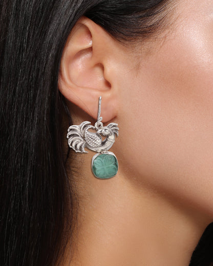 Peacock Verdant Drop Earrings