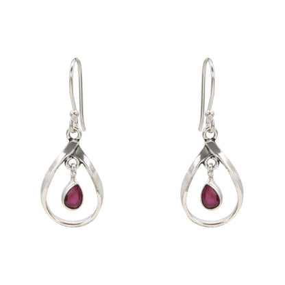 Ruby Halo Earrings