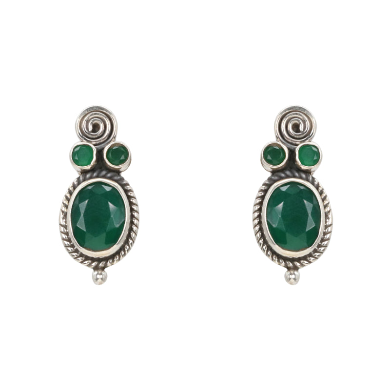 Classic Clover Green Studs