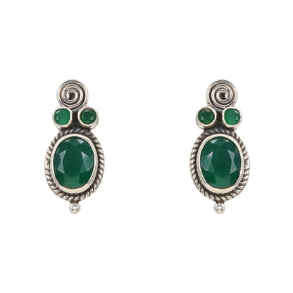 Classic Clover Green Studs