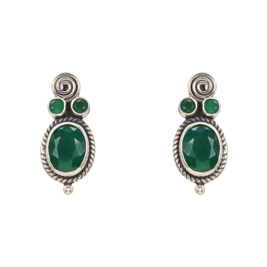 Classic Clover Green Studs