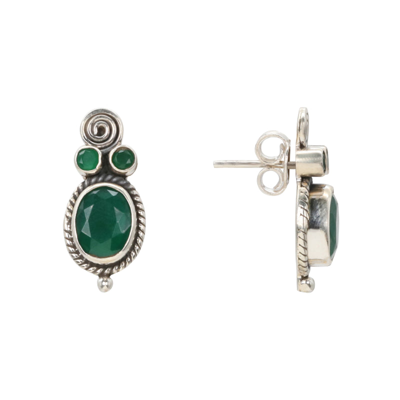 Classic Clover Green Studs