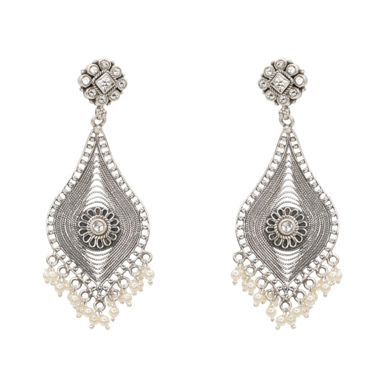 Silver Filigree Dewdrops