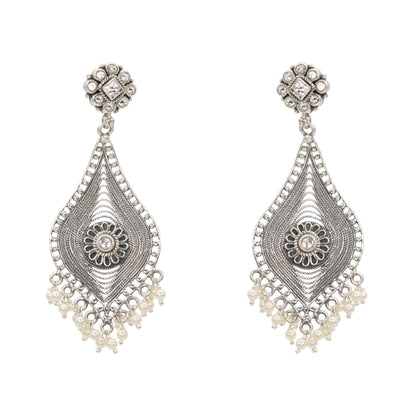 Silver Filigree Dewdrops