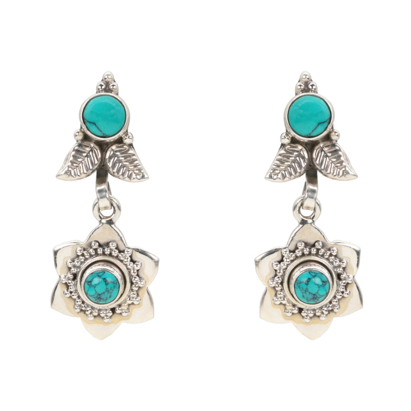 Azure Bloom Drop Earrings