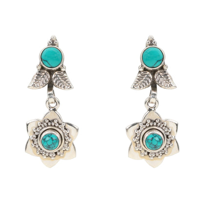 Azure Bloom Drop Earrings