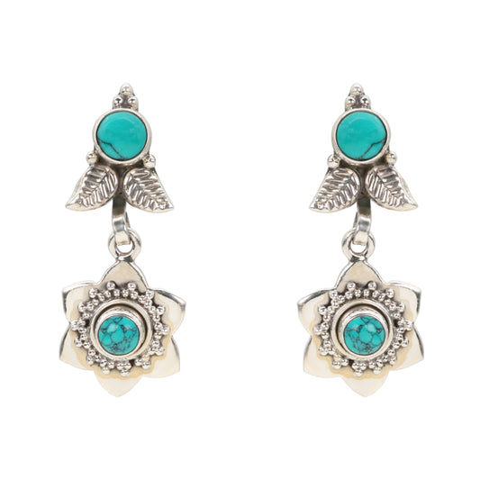 Azure Bloom Drop Earrings