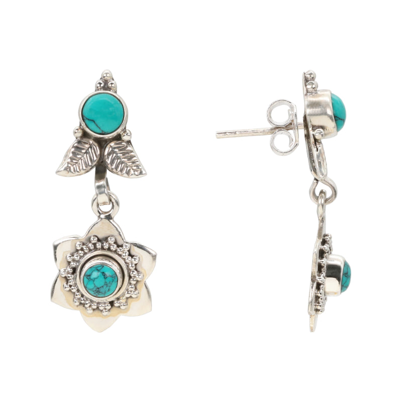 Azure Bloom Drop Earrings