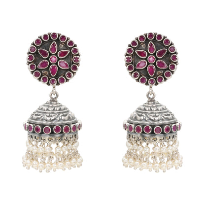 Ruby Cascade Jhumkis