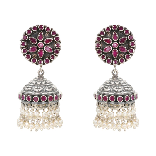 Ruby Cascade Jhumkis