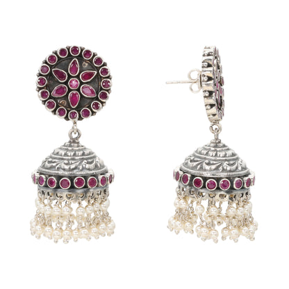 Ruby Cascade Jhumkis