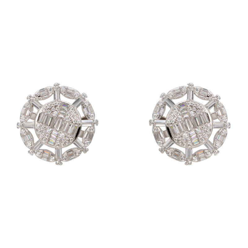 Dazzling Halo Stud Earrings