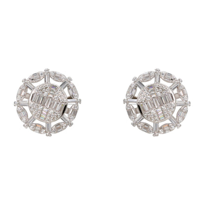 Dazzling Halo Stud Earrings