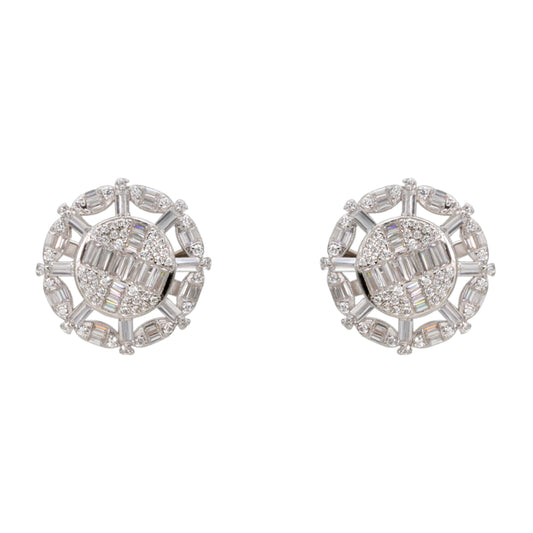 Dazzling Halo Stud Earrings