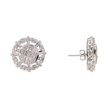 Dazzling Halo Stud Earrings