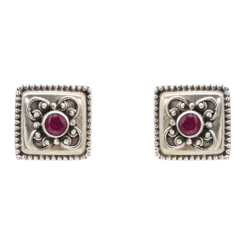 Regal Ruby Earrings