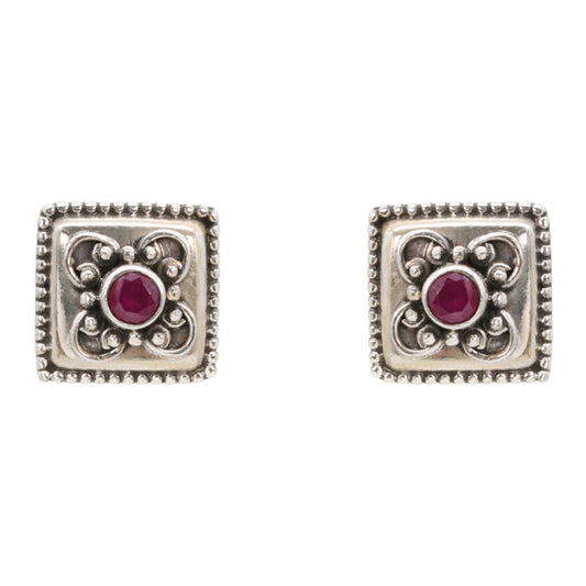 Regal Ruby Earrings