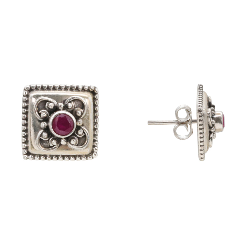 Regal Ruby Earrings