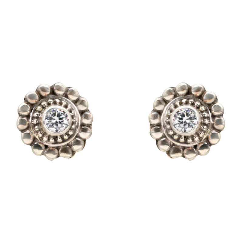 Sparkling Halo Stud Earrings
