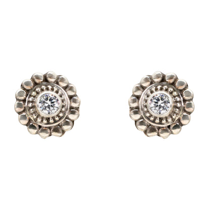 Sparkling Halo Stud Earrings