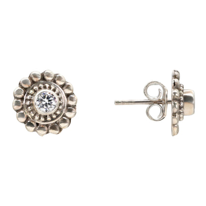 Sparkling Halo Stud Earrings