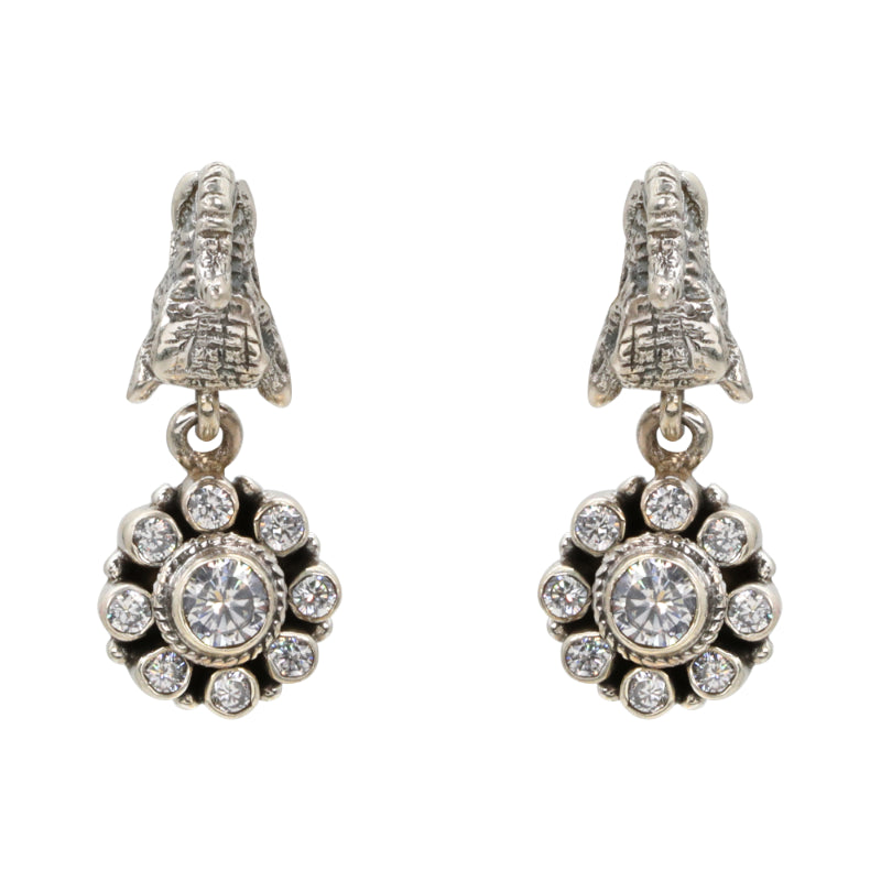 Gleaming Lotus Drops Dangle Earrings