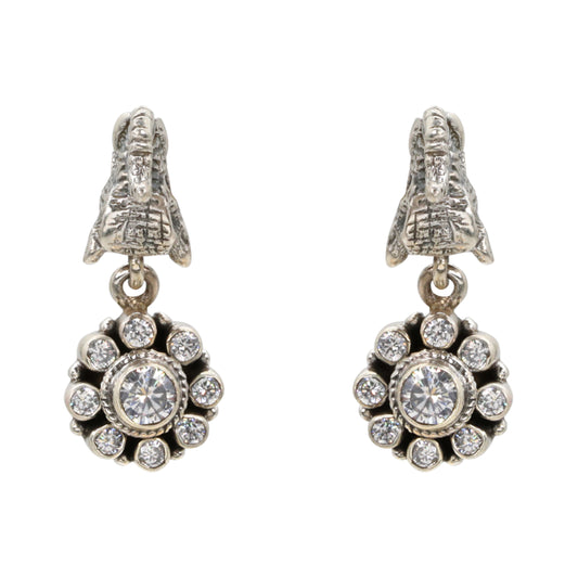 Gleaming Lotus Drops Dangle Earrings