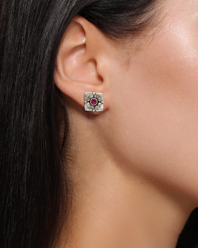 Ruby Bloom Earrings