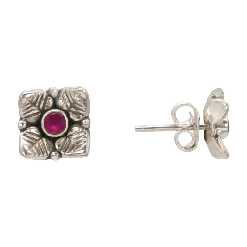 Ruby Bloom Earrings
