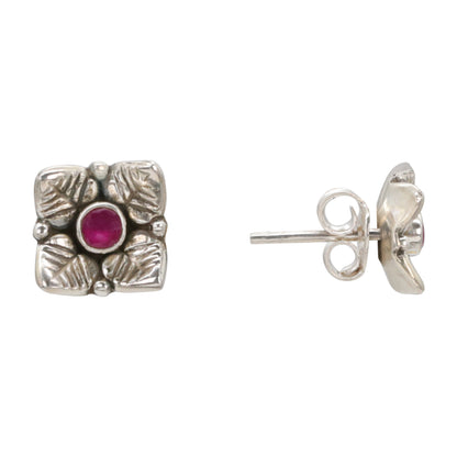 Ruby Bloom Earrings